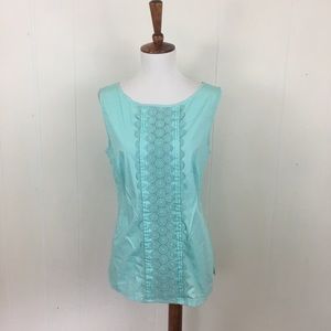 Talbots Crew Neck Paillette Sleeveless Top